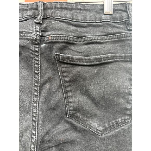 MNG Mango Women’s Flared Black Jeans Size 8 High Rise Stretch Denim Retro Chic - Picture 3 of 7